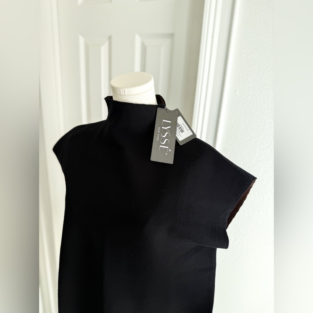 Lysse Black Mock Neck Tuni Top - NWT!